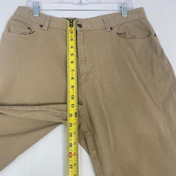 Vintage Lauren Jeans Co Ralph Lauren Womens Tan Bootcut Pants Size 16 Wide Leg - Picture 8 of 16